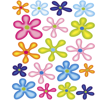 Autocollant vélo fleurs hippies groovy - TenStickers