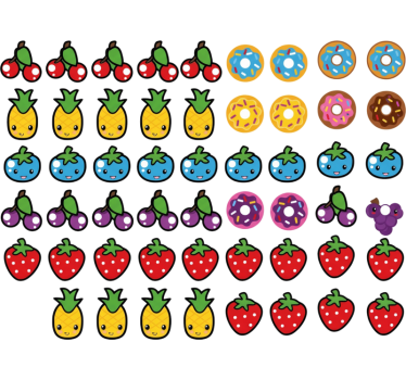 Sticker personnalisable autocollant fruits mignons - TenStickers