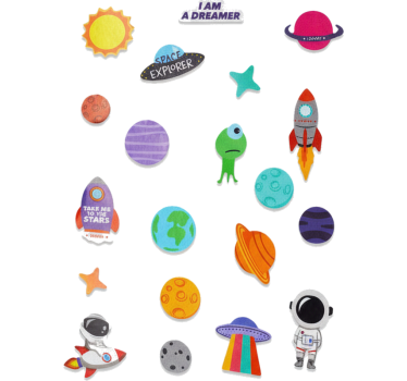 Autocollant vélo graphismes explorateur de l'espace - TenStickers