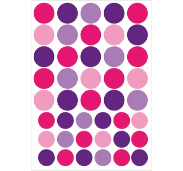Autocollant vélo pois violets et roses - TenStickers