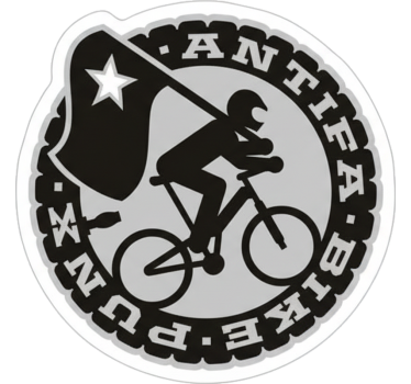 Autocollant vélo message antifa - TenStickers