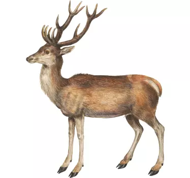 Sticker Mural Cerf Vintage - TenStickers