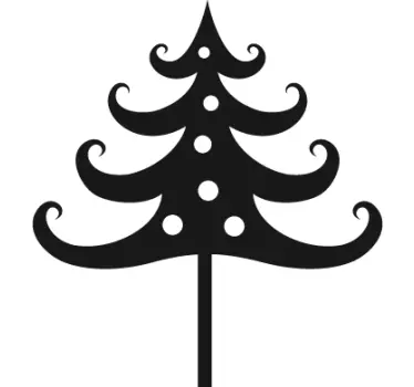 Sticker sapin de Noël monochrome - TenStickers