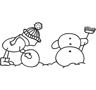 Sticker enfant bonhomme de neige - TenStickers