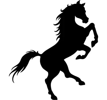 Sticker Animal de la Ferme Silhouette cheval - TenStickers