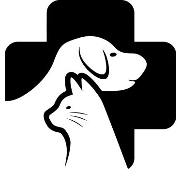 Sticker Entreprise Vétérinaire vitrine - TenStickers