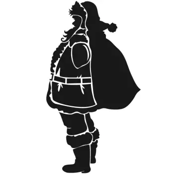Sticker silhouette Santa Claus - TenStickers