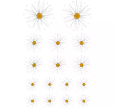 Sticker Mural Motifs de marguerites - TenStickers