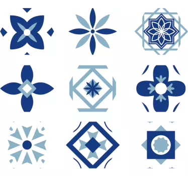 Sticker Sol hexagones de couleurs - TenStickers