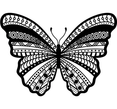 Sticker voiture papillon noir et blanc pour voiture - TenStickers
