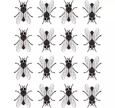 Sticker WC mouches pour toilettes - TenStickers
