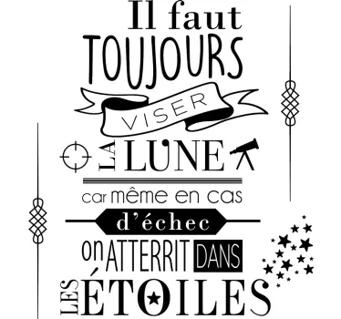 Sticker citation Oscar Wilde Étoiles - TenStickers