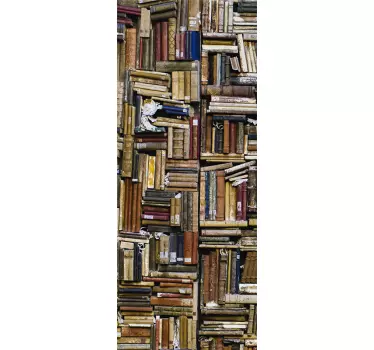 Sticker Maison Bibliothèque anciens livres - TenStickers