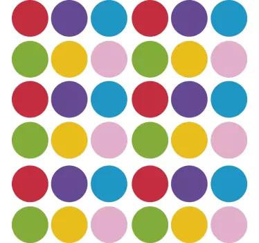 Sticker Rond Taupes de couleur géométriques pour enfants - TenStickers