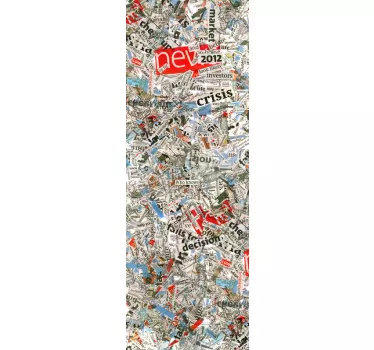 Sticker frigo collage d'actualités - TenStickers