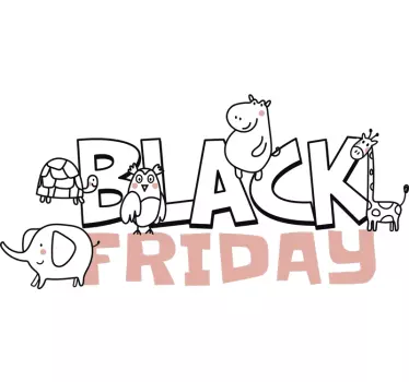 Sticker black friday Événement de vente black friday - TenStickers