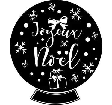 Sticker Vitre Noel boule de sapin - TenStickers