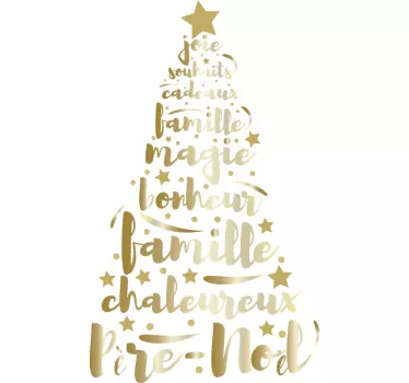 Sticker Vitre Noel sapin magnifique moderne - TenStickers