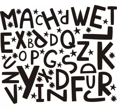 Sticker Muraux Alphabet artistique - TenStickers