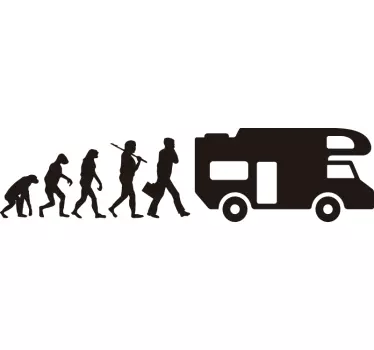 Sticker camping-car évolution caravane - TenStickers