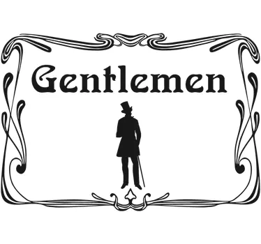 Sticker WC panneau toilettes hommes - TenStickers