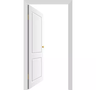 Sticker trompe l'œil fausse porte ouverte - TenStickers