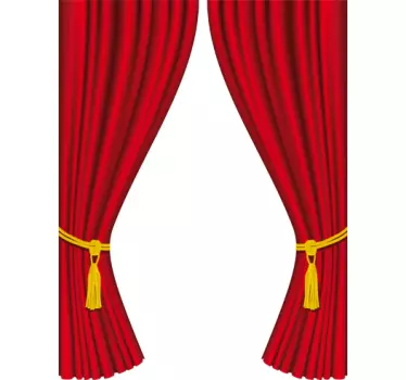 Sticker porte rideaux théâtre - TenStickers