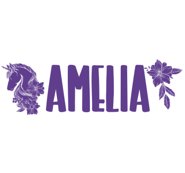 Autocollant vélo personnalisable animal licorne - TenStickers