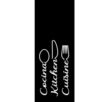 Autocollant de porte en verre de cuisine - TenStickers