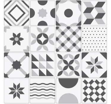 Papier autocollant meuble carreaux bleus vintage - TenStickers