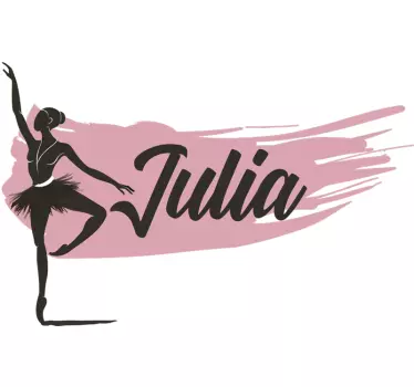 Sticker fille danse ballet avec nom danse - TenStickers