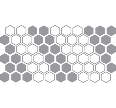 Sticker fenêtre hexagone géométrique givré - TenStickers