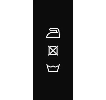 Sticker porte vitre motif buanderie - TenStickers