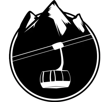 Téléski avec stickers murauxmurale de montagne - TenStickers