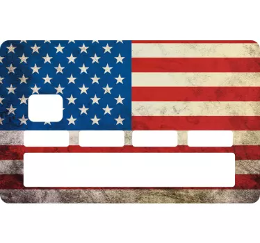 Autocollant de carte de crédit drapeau américain - TenStickers