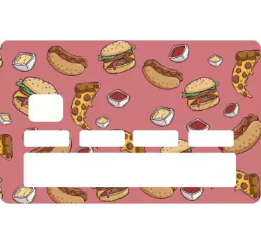 Sticker carte bancaire fast food - TenStickers
