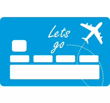 Sticker carte bancaire thème voyage - TenStickers