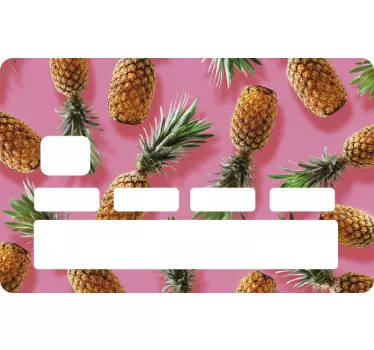 Sticker carte bancaire motif ananas - TenStickers