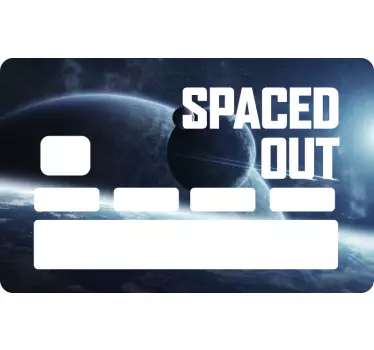 Sticker carte bancaire design spatial - TenStickers