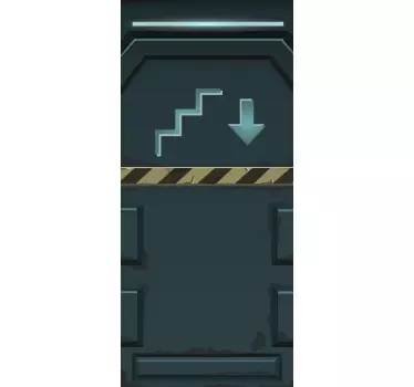Sticker porte panneau d'avertissement ascenseur - TenStickers