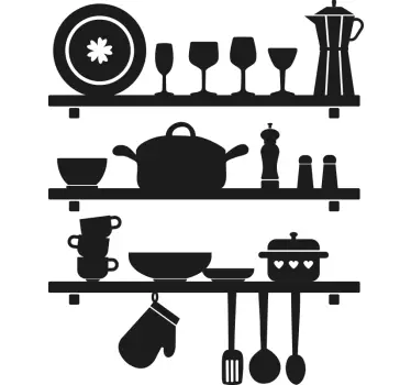 Sticker cuisine de différents ustensiles - TenStickers