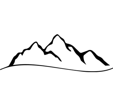 Stickers muraux nature montagne minimaliste - TenStickers