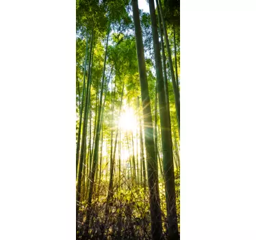 Sticker porte forêt porte en verre flash - TenStickers
