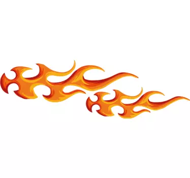 Autocollant vélo flammes - TenStickers