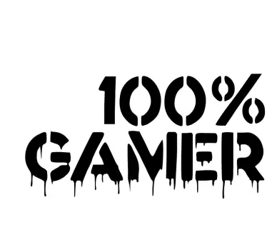 Sticker Mural Jeu Video Graffiti 100% joueur texturé - TenStickers