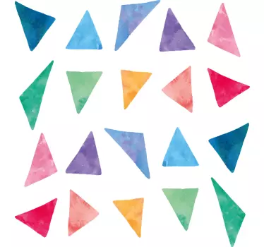 Autocollant vélo triangles multicolores - TenStickers