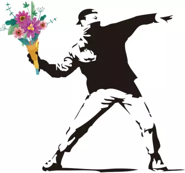 Sticker mural de la révolution de Banksy - TenStickers
