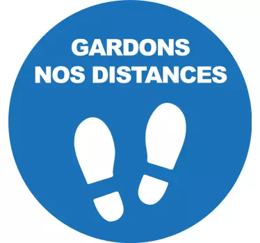Sticker de sol Veuillez garder vos distances - TenStickers
