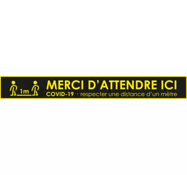 Sticker de sol Merci d'attendre ici - TenStickers