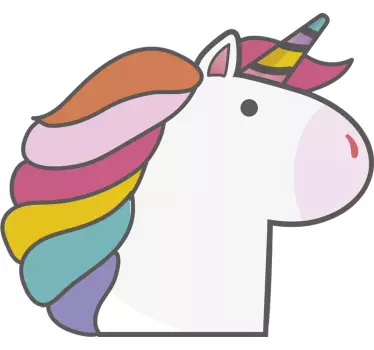 Autocollant vélo petite licorne pour casque - TenStickers